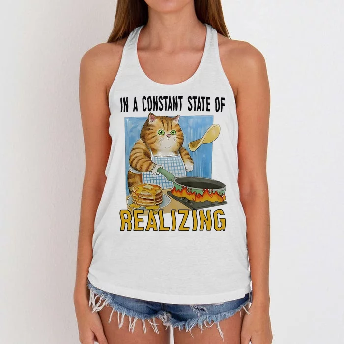 In A Constant State Of Realizing Women's Knotted Racerback Tank