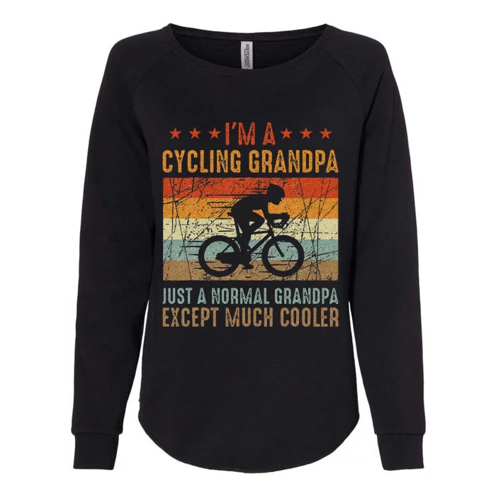 Im A Cycling Grandpa Funny Grandpa Cyclist Gift Womens California Wash Sweatshirt