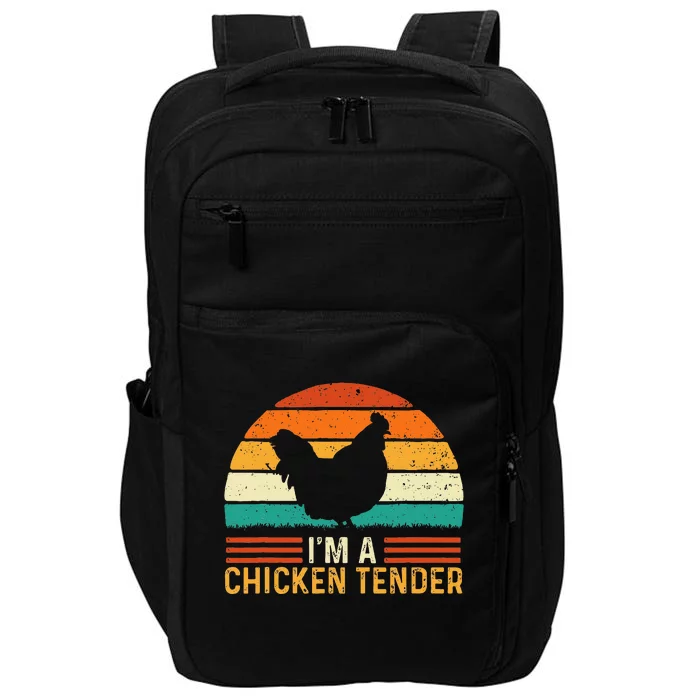 Im A Chicken Tender Retro Vintage Farmer Rancher Chickens Impact Tech Backpack