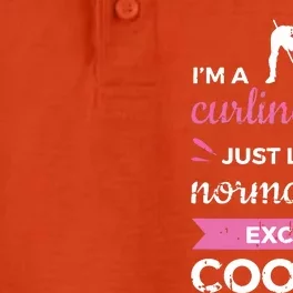 Im A Curling Girl Gift Ice Curling Sport Quote Curling Dry Zone Grid Performance Polo