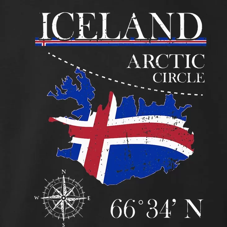 Iceland  Arctic Circle  Polar North Island Icelandic Flag Toddler Hoodie