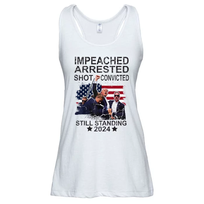 Impeached Arrested Convicted Shot Still Standing Ladies Essential Flowy Tank