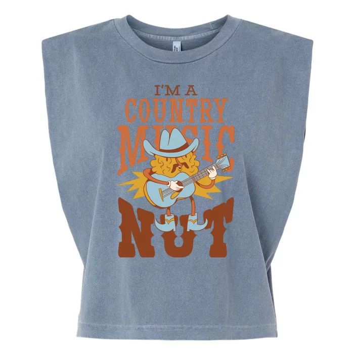 I'm A Country Music Nut Funny Garment-Dyed Women's Muscle Tee