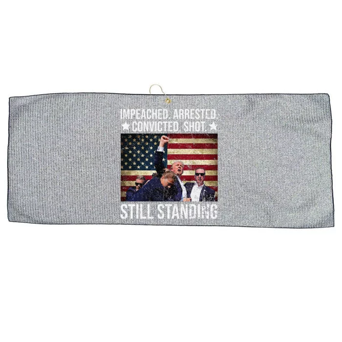 Impeached Arrested Convicted Shot Still Standing Large Microfiber Waffle Golf Towel