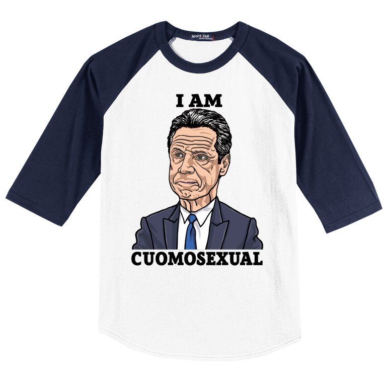 I Am Cumosexual Funny Anti Andrew Cuomo Baseball Sleeve Shirt