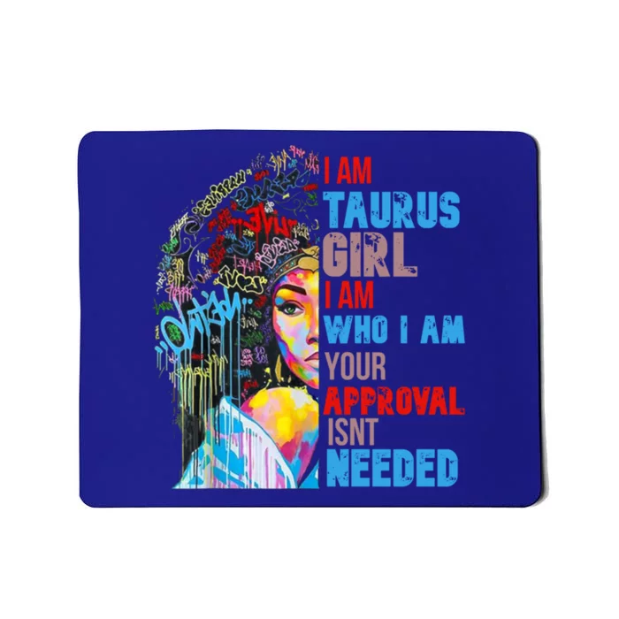 I Am Cute Taurus Black Afro Queen African Gift Mousepad