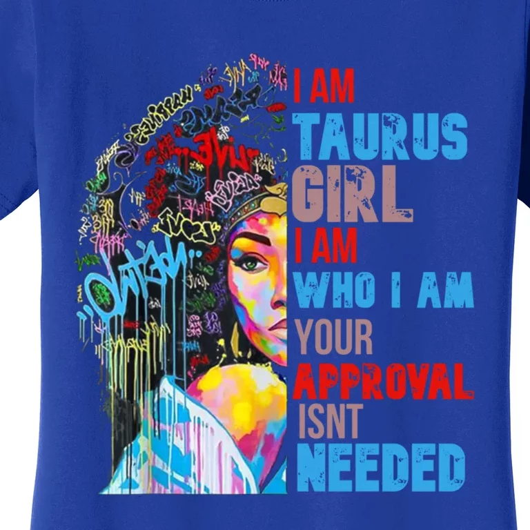 I Am Cute Taurus Black Afro Queen African Gift Women's T-Shirt