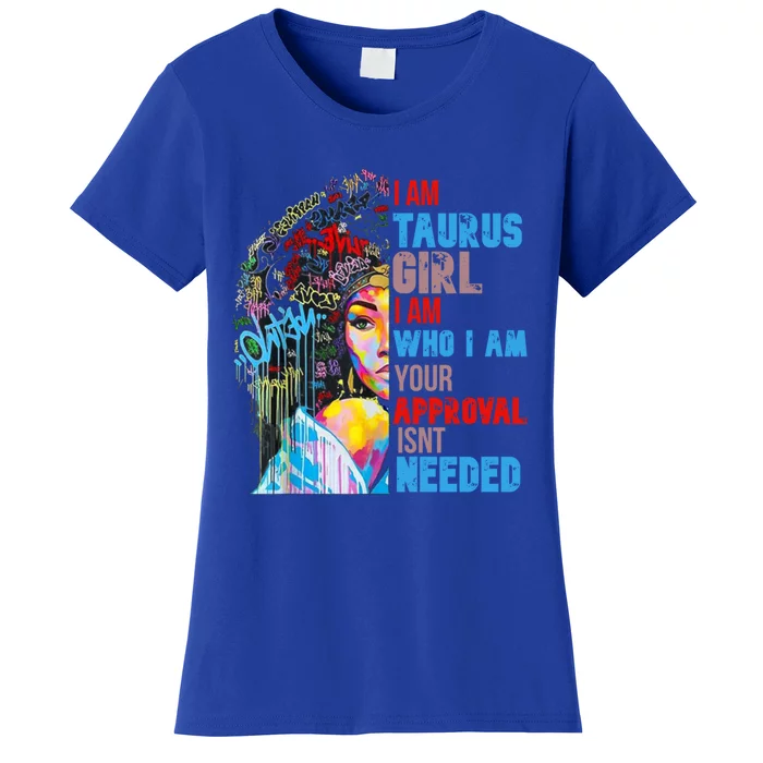 I Am Cute Taurus Black Afro Queen African Gift Women's T-Shirt