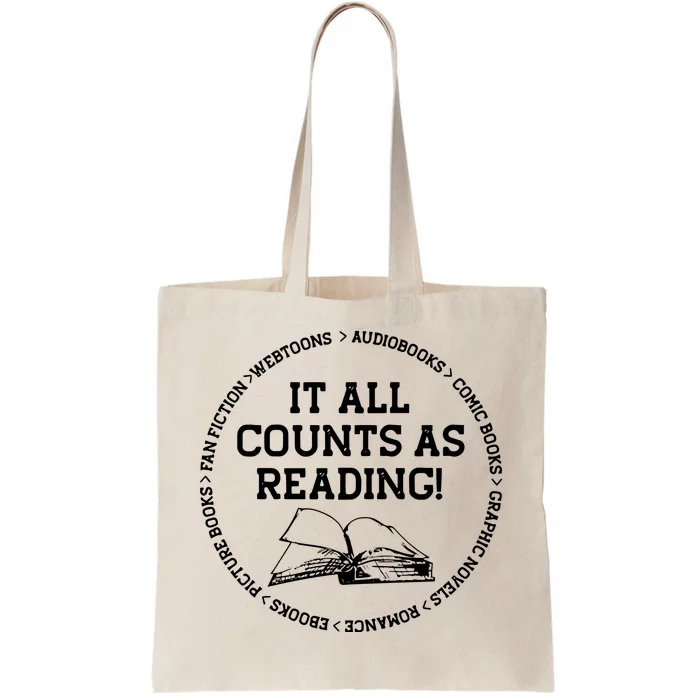 It All Counts As Reading Tote Bag