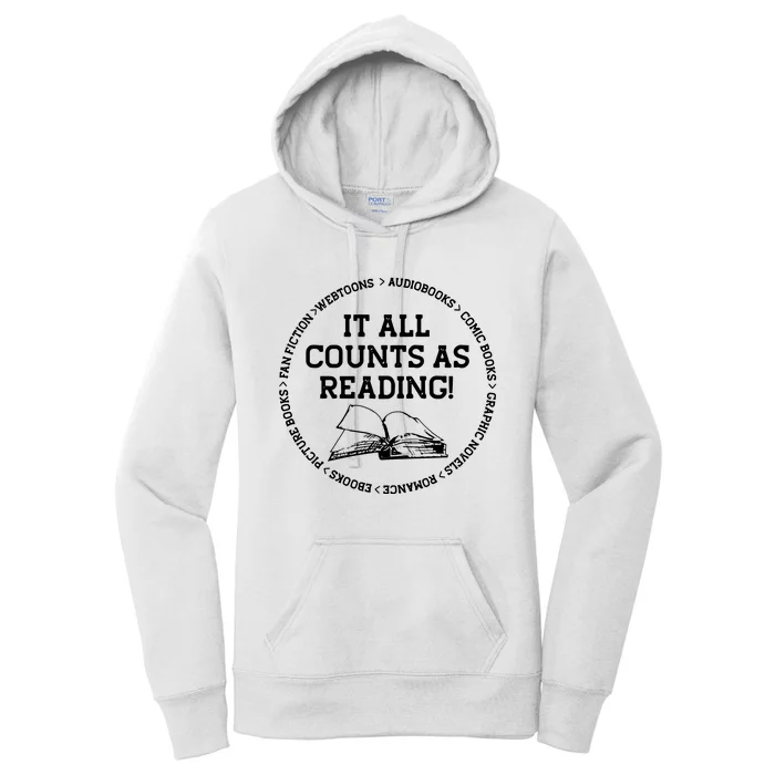 It All Counts As Reading Women's Pullover Hoodie