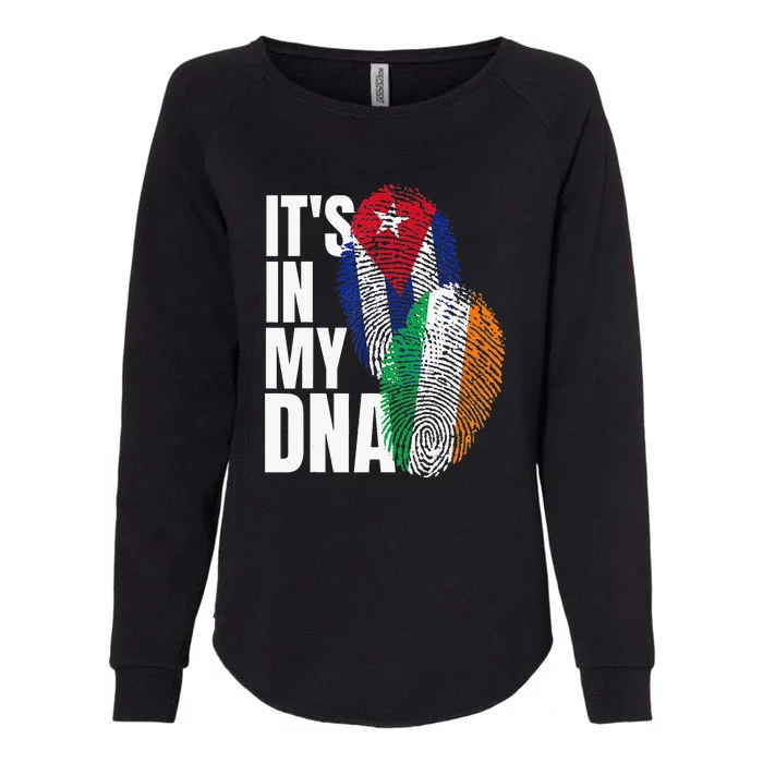 Irish And Cuban Mix DNA Flag Heritage Gift Womens California Wash Sweatshirt