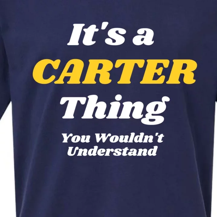 Its A Carter Thing You Wouldnt Understand Family Name Cute Gift Sueded Cloud Jersey T-Shirt