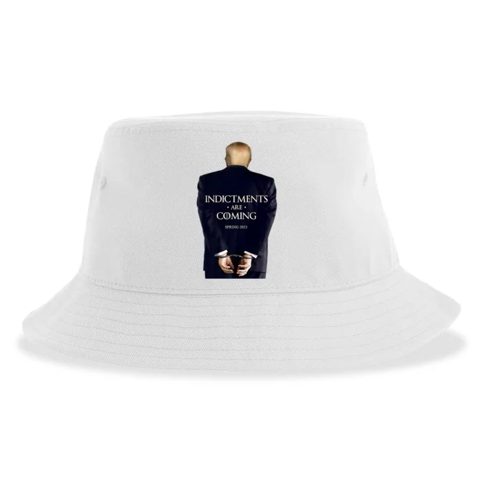 Indictments Are Coming Funny Trump Indicted Sustainable Bucket Hat