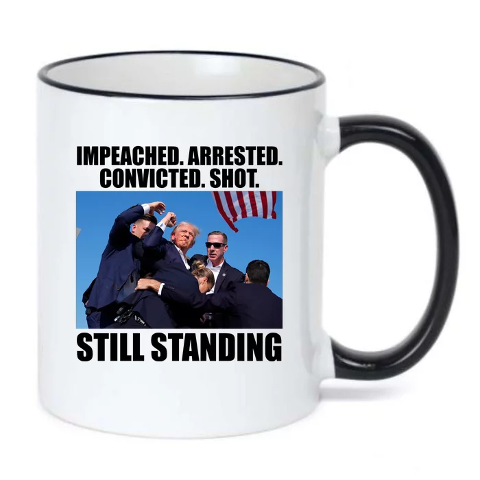 Impeached Arrested Convicted Shot Still Standing Donald Trump Black Color Changing Mug