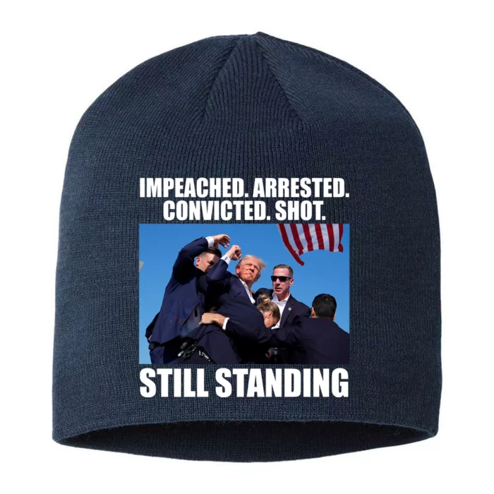 Impeached Arrested Convicted Shot Still Standing Donald Trump 8 1/2in Sustainable Knit Beanie