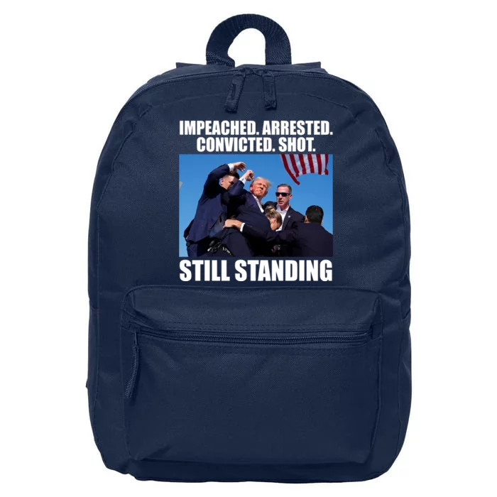 Impeached Arrested Convicted Shot Still Standing Donald Trump 16 in Basic Backpack