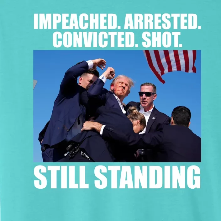 Impeached Arrested Convicted Shot Still Standing Donald Trump ChromaSoft Performance T-Shirt