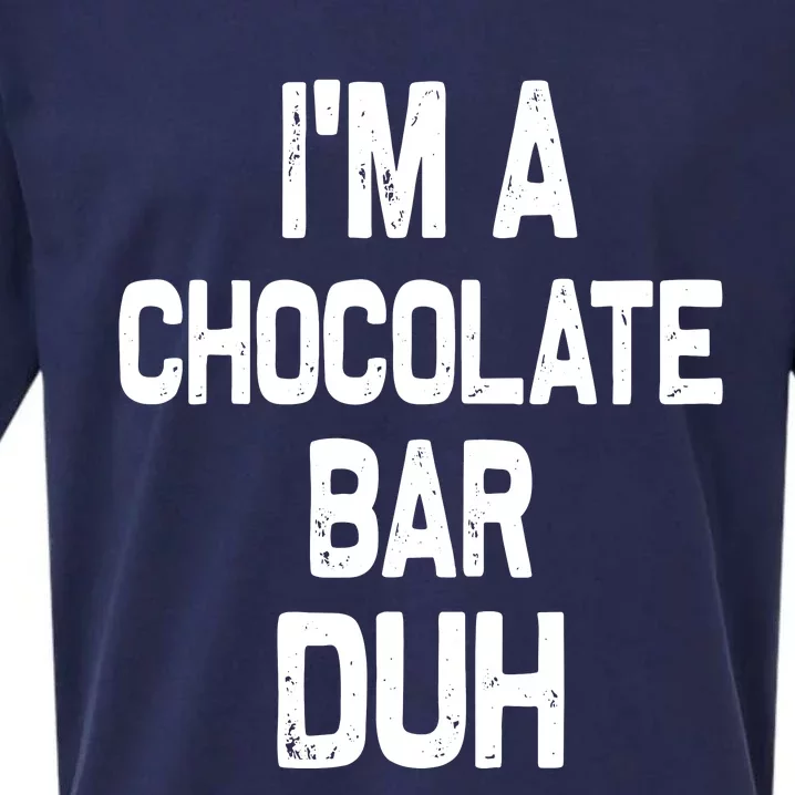 Im A Chocolate Bar Duh Halloween Costume Sueded Cloud Jersey T-Shirt