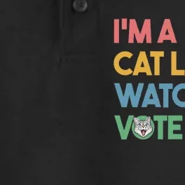 IM A Cat Lady Watch Me Vote Funny President 2024 Election Dry Zone Grid Performance Polo