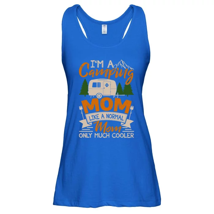 I'm A Camping Mom Like Normal Much Cooler Caravan Trailer Gift Ladies Essential Flowy Tank