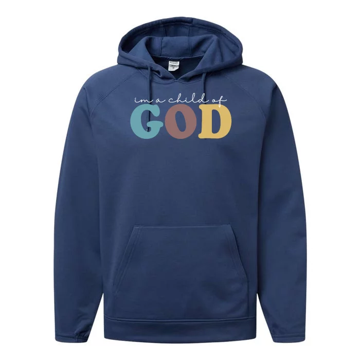 Im A Child Of God Christianity Performance Fleece Hoodie