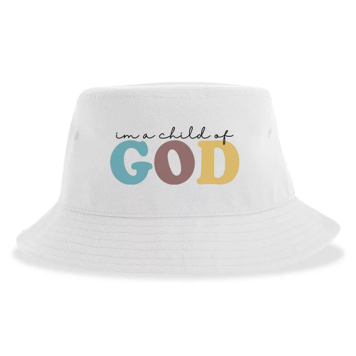 Im A Child Of God Christianity Sustainable Bucket Hat