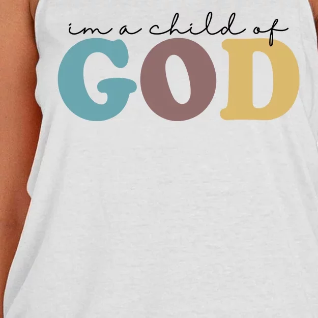 Im A Child Of God Christianity Women's Knotted Racerback Tank