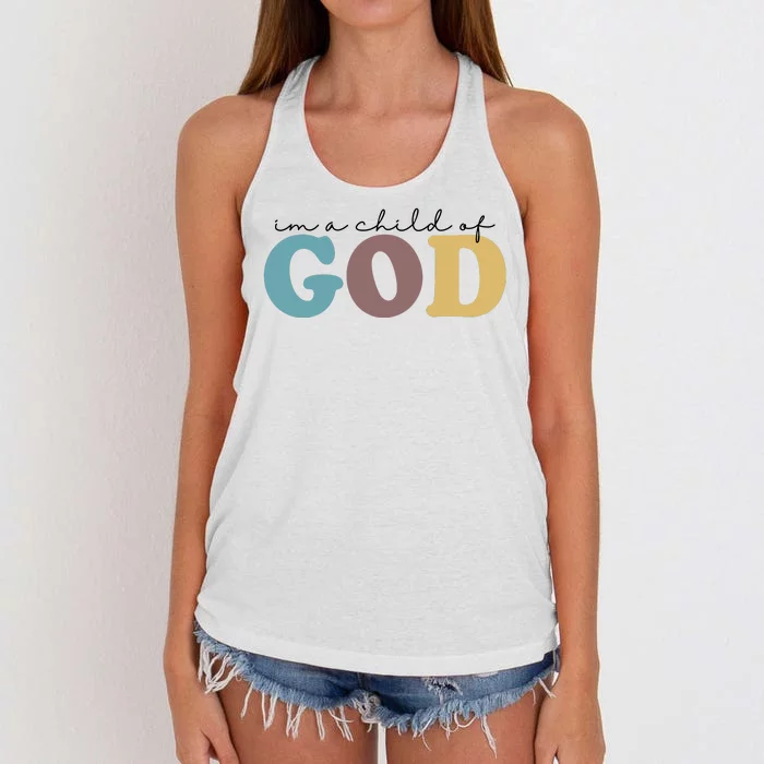 Im A Child Of God Christianity Women's Knotted Racerback Tank