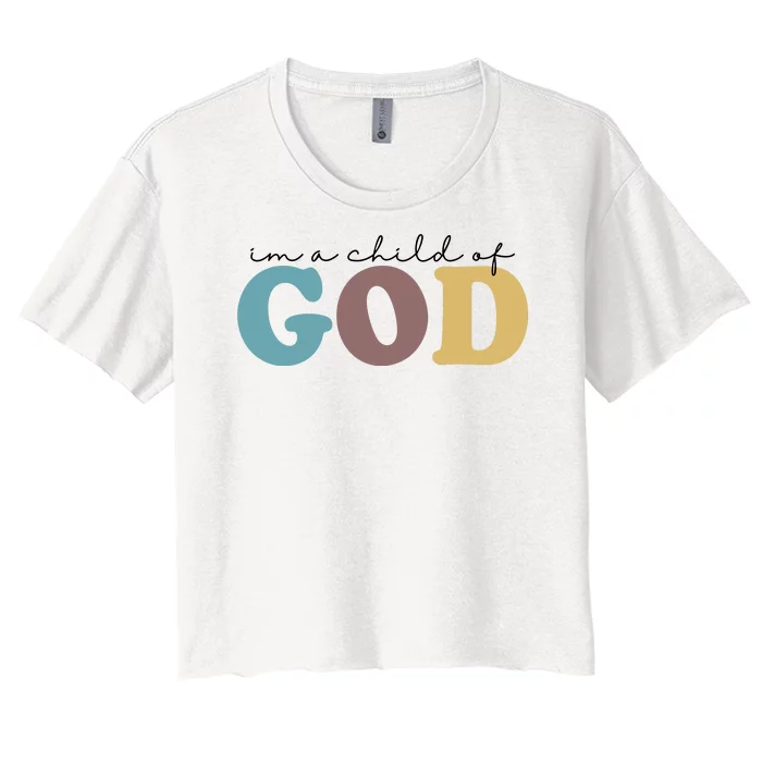 Im A Child Of God Christianity Women's Crop Top Tee