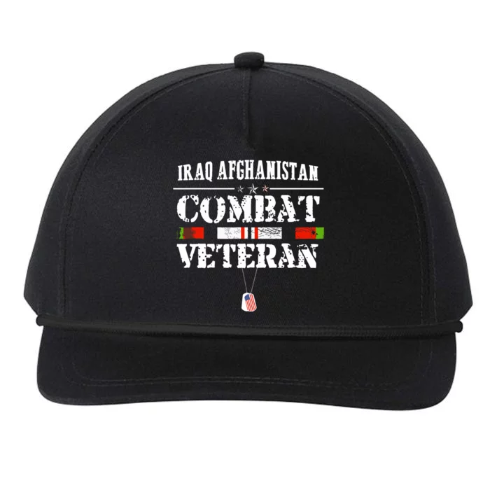 Iraq Afghanistan Combat Veteran Proud Army Military Vintage Snapback Five-Panel Rope Hat