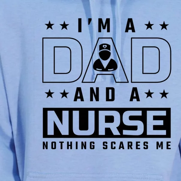 I´M A Dad And A Nurse Nothing Scares Me For Medical Docs Funny Gift Unisex Surf Hoodie