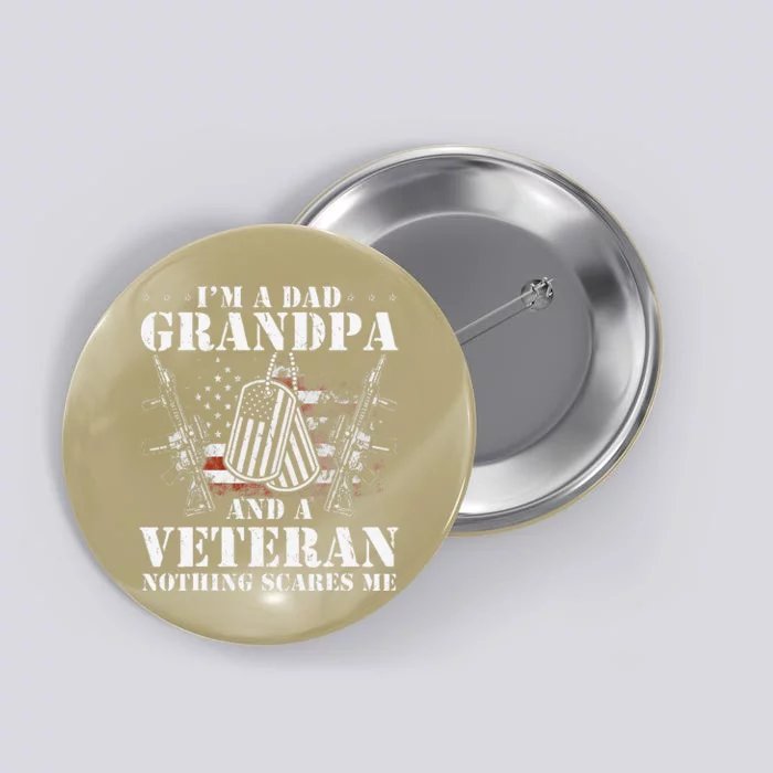 Im A Dad Grandpa Funny Veteran Fathers Day Button