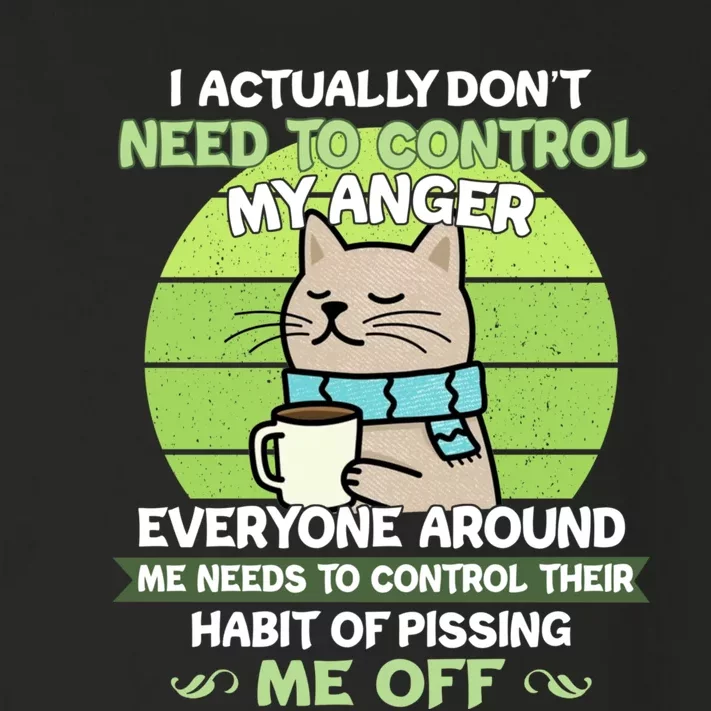 I Actually Dont Need To Control My Anger Funny Cat Toddler Long Sleeve Shirt