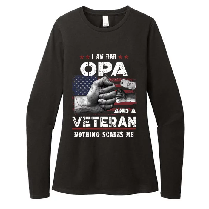 I'm A Dad OPA Veteran Nothing Scares Me Fathers Day Womens CVC Long Sleeve Shirt