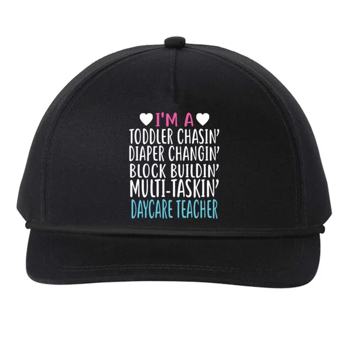 Im A Daycare Teacher Childcare Worker Gift Snapback Five-Panel Rope Hat