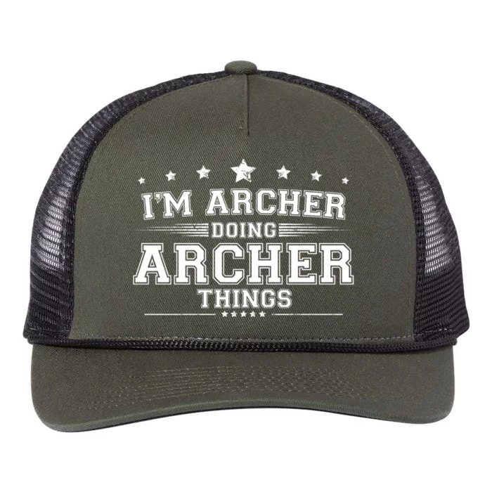 Im Archer Doing Archer Things Retro Rope Trucker Hat Cap