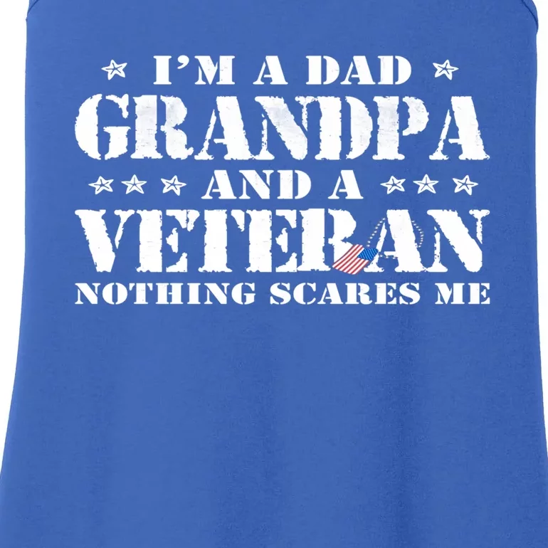 I'm A Dad Grandpa Veteran Father's Day Gift Ladies Essential Tank