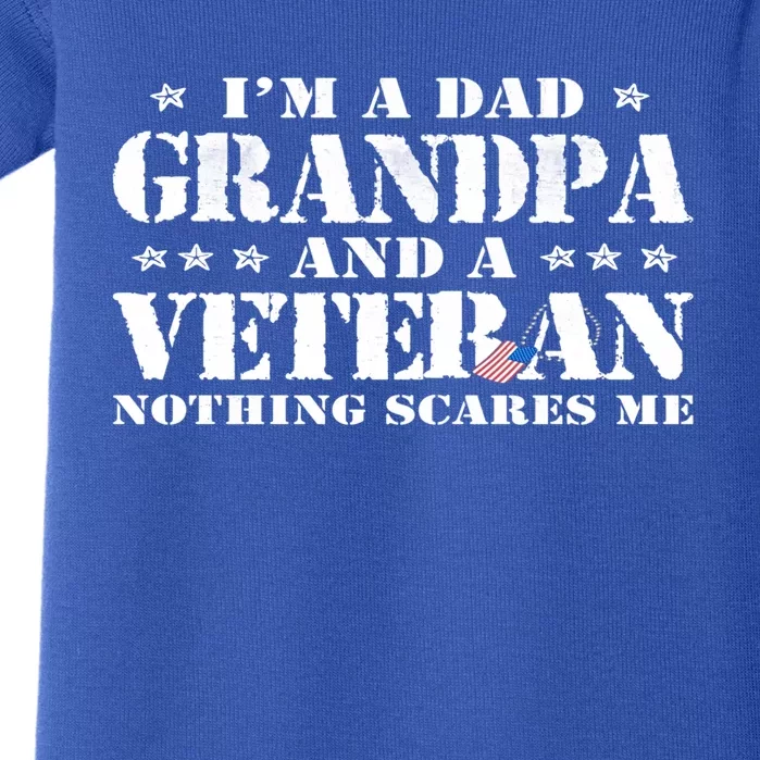 I'm A Dad Grandpa Veteran Father's Day Gift Baby Bodysuit