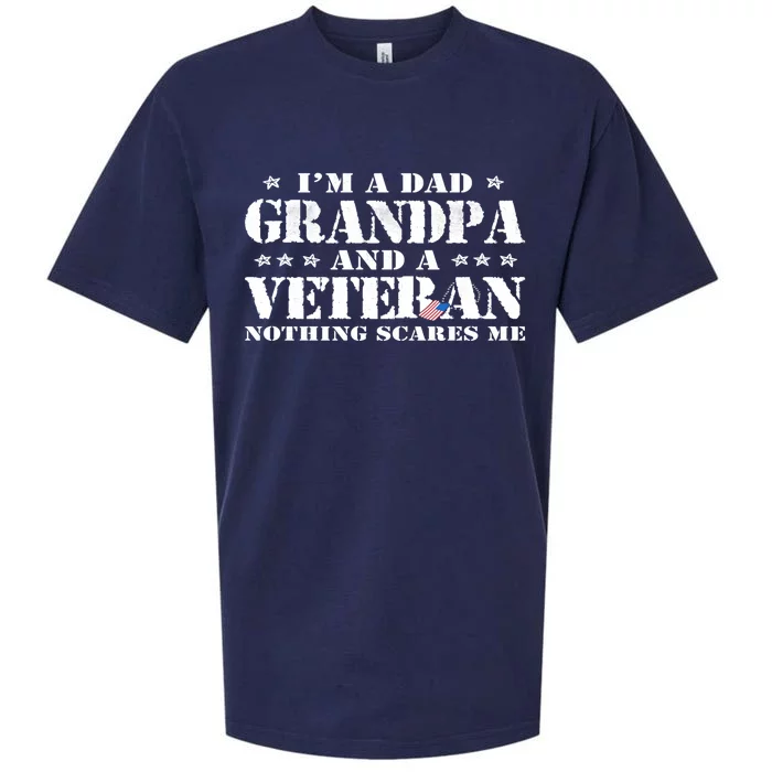 I'm A Dad Grandpa Veteran Father's Day Gift Sueded Cloud Jersey T-Shirt