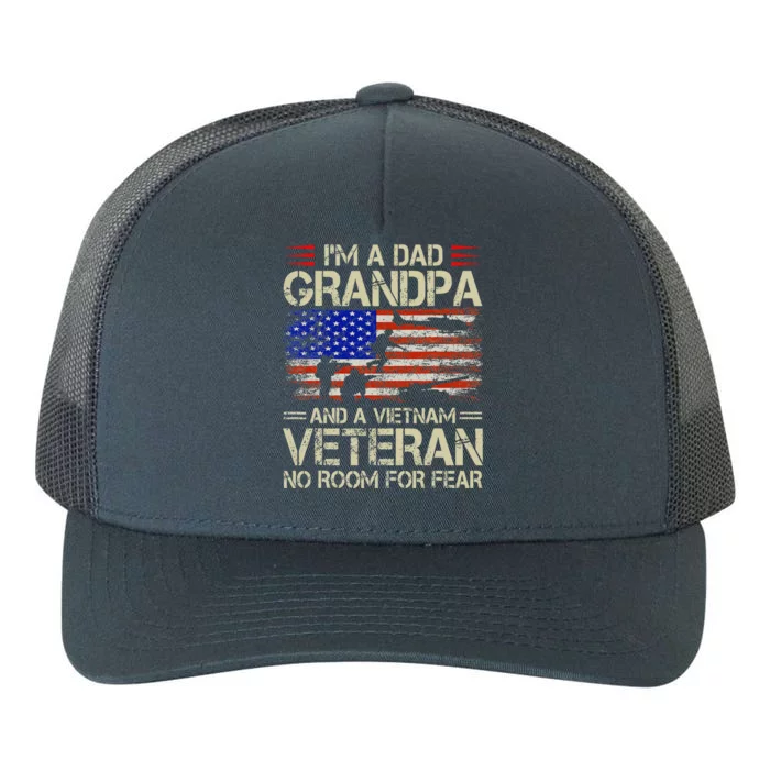 IM A Dad Grandpa And Vietnam Veteran Us Flag Papa Yupoong Adult 5-Panel Trucker Hat