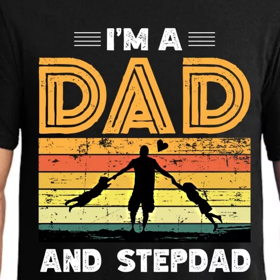 Im A Dad And Stepdad Fathers Day Step Dad Stepfather Father Gift Pajama Set