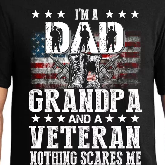 I'm A Dad Grandpa Veteran Funny Grandpa Father's Day Cool Gift Pajama Set