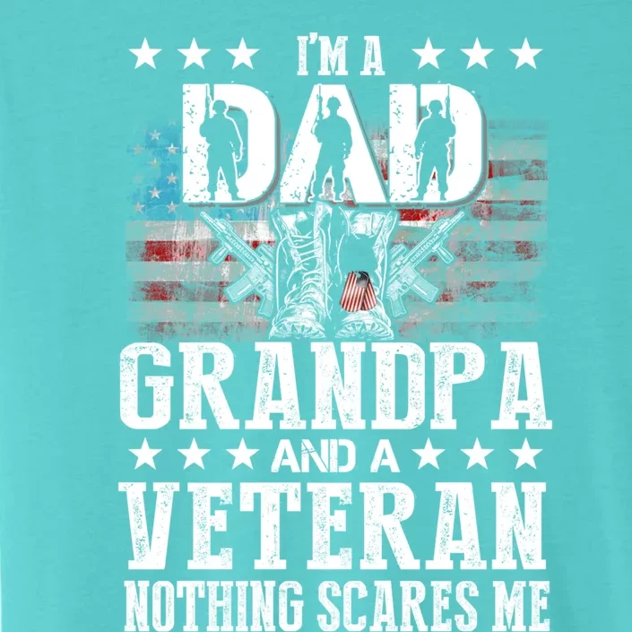 I'm A Dad Grandpa Veteran Funny Grandpa Father's Day Cool Gift ChromaSoft Performance T-Shirt