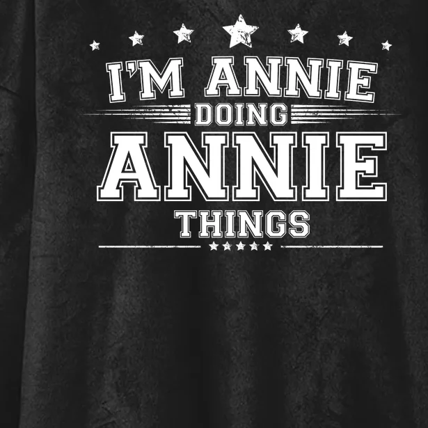 Im Annie Doing Annie Things Hooded Wearable Blanket