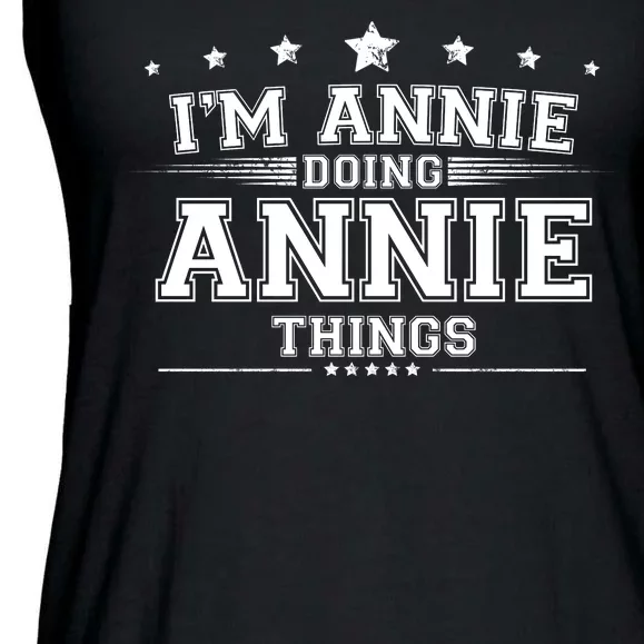 Im Annie Doing Annie Things Ladies Essential Flowy Tank