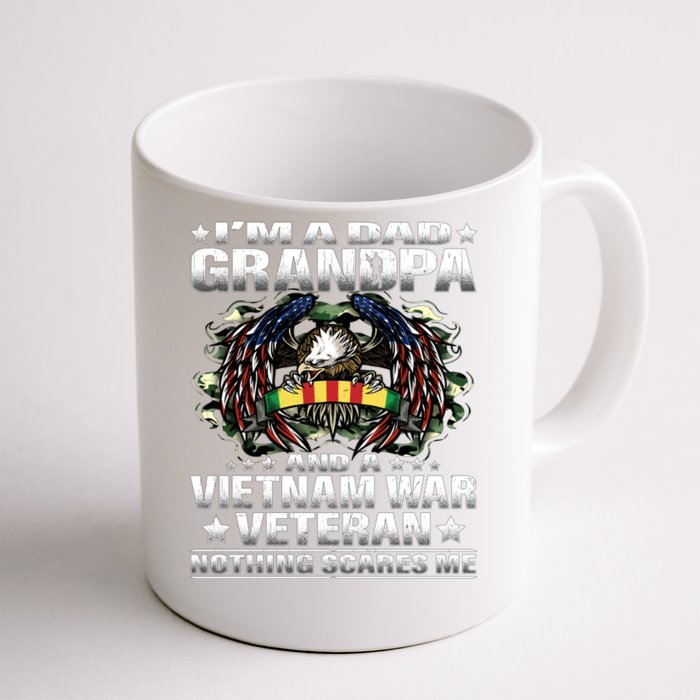 I'm A Dad Grandpa And A Vietnam Veteran Nothing Scares Me Gift Front & Back Coffee Mug