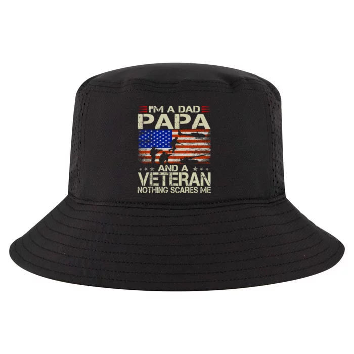 IM A Dad Papa And Veteran Funny Retro Dad Papa Grandpa Cool Comfort Performance Bucket Hat