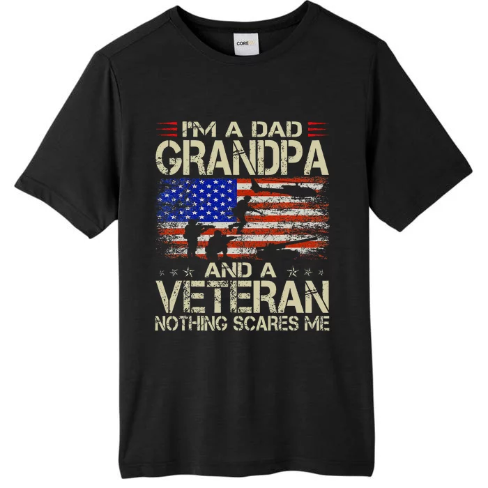 IM A Dad Grandpa And Veteran Retro Papa Grandpa ChromaSoft Performance T-Shirt