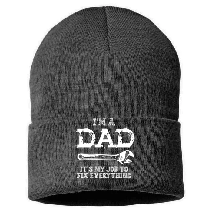 I'm A Dad It's My Job To Fix Everything Sustainable Knit Beanie