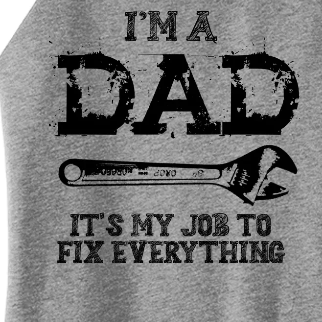 I'm A Dad It's My Job To Fix Everything Women’s Perfect Tri Rocker Tank